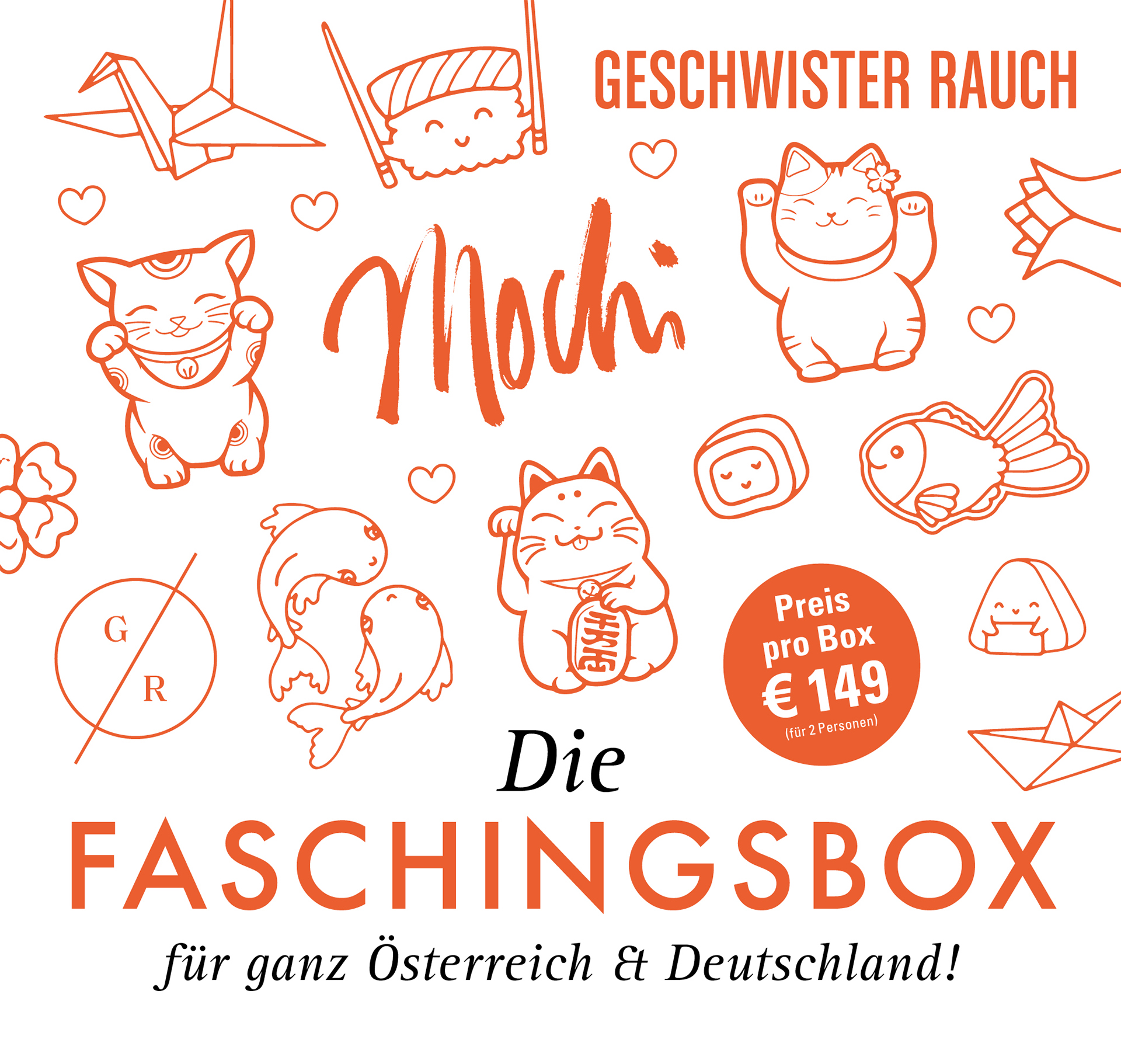 Die Faschingstbox für ganz Österreich & Deutschland - Preis pro Box € 149 (2 Personen)